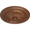 Ekena Millwork Wigan Ceiling Medallion, Hand-Painted Polished Copper, 16"OD x 2 1/4"P CM16WGPOS - alternate 4